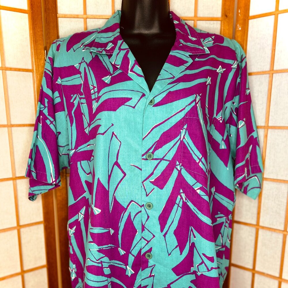 Vintage Surf Line Hawai’i Palm Frond Aloha Shirt